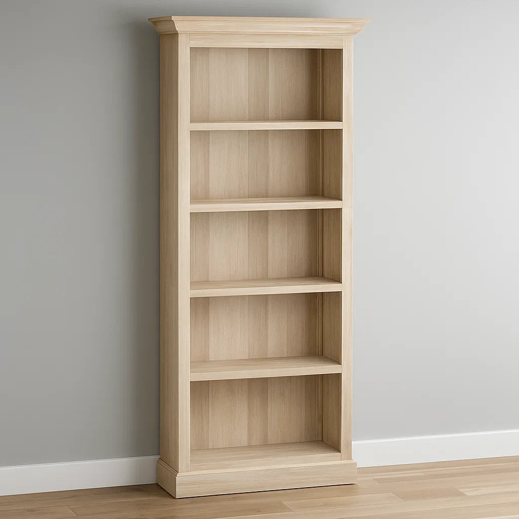 Bibliothèques en bois d'érable avec 5 étagères