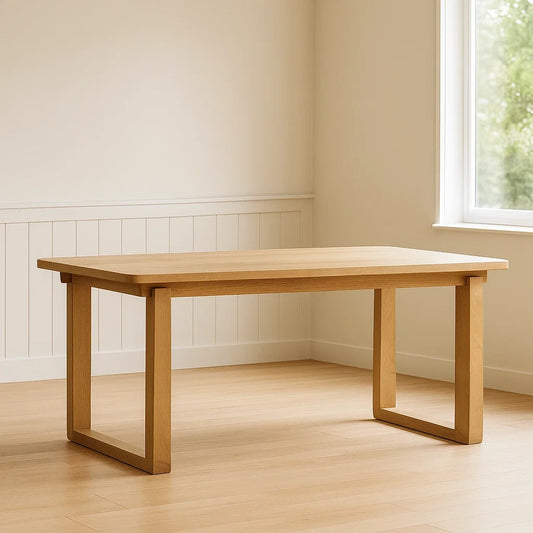 Tables à manger rectangulaires en bois de chêne 200x100x75 cm