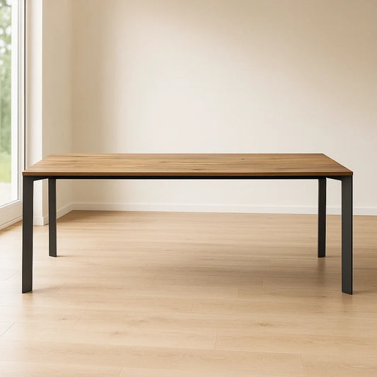 Tables à manger rectangulaire en bois et métal 200x90x75 cm