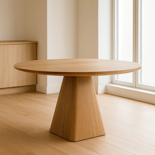 Tables à manger ronde en bois de chêne massif