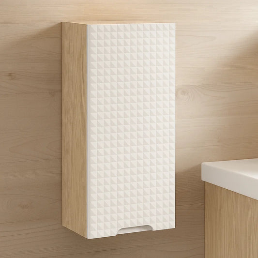 Armoires de toilette murale en MDF mélaminé blanc avec motif triangulaire 60x30x15 cm