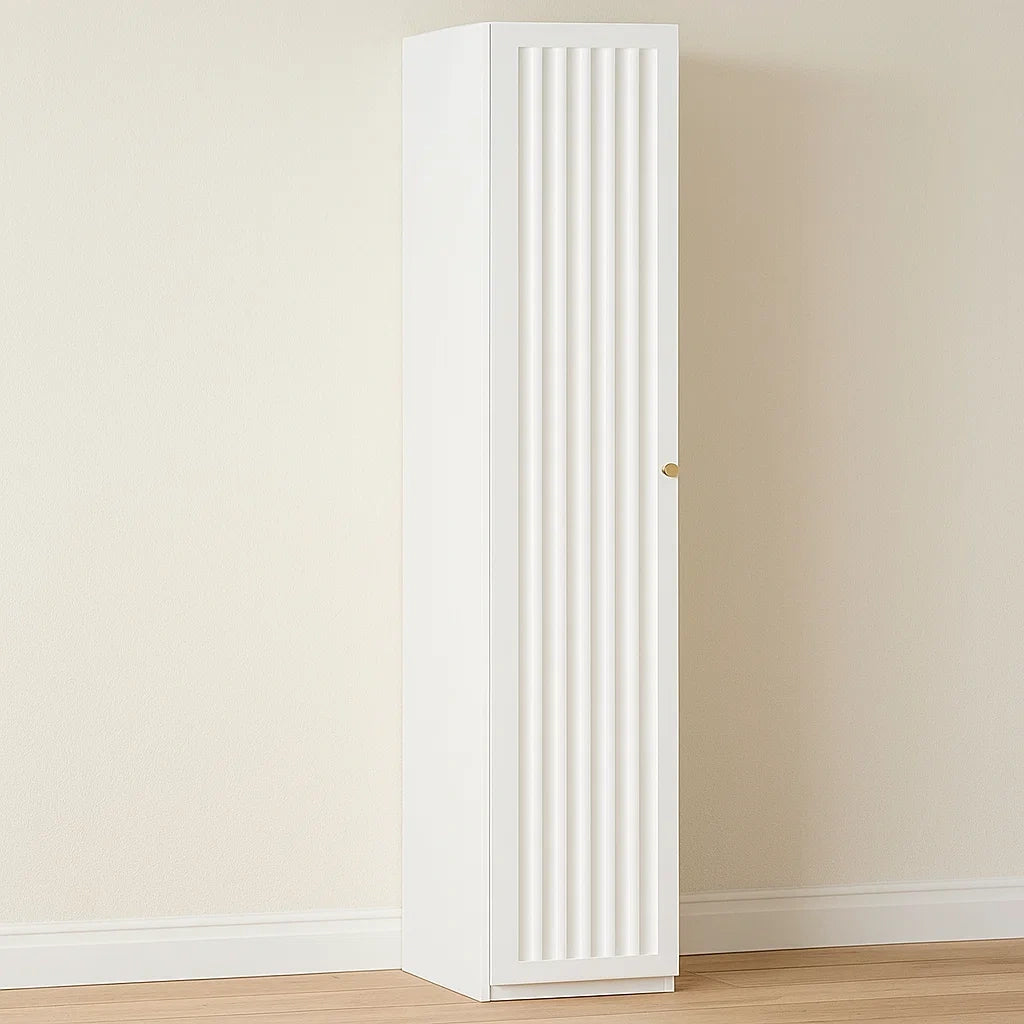 Colonnes de salle de bain haute rectangulaire en MDF blanc 183x40x37 cm
