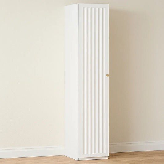 Colonnes de salle de bain haute rectangulaire en MDF blanc 183x40x37 cm