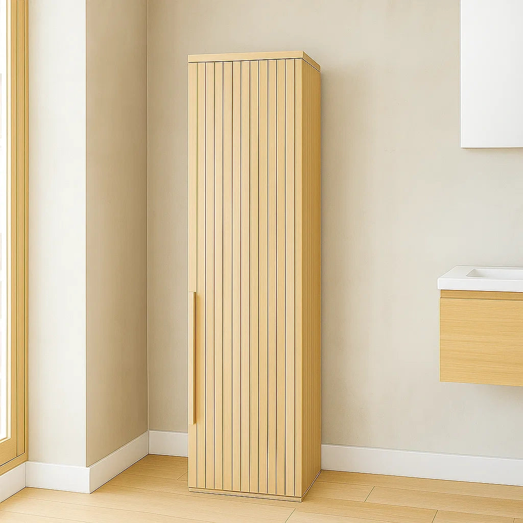 Colonnes de salle de bain en MDF bois clair 180x38x32 cm